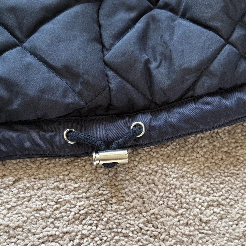 H&M Mama Maternity Navy Hooded Parka Coat - Picture 5 of 7